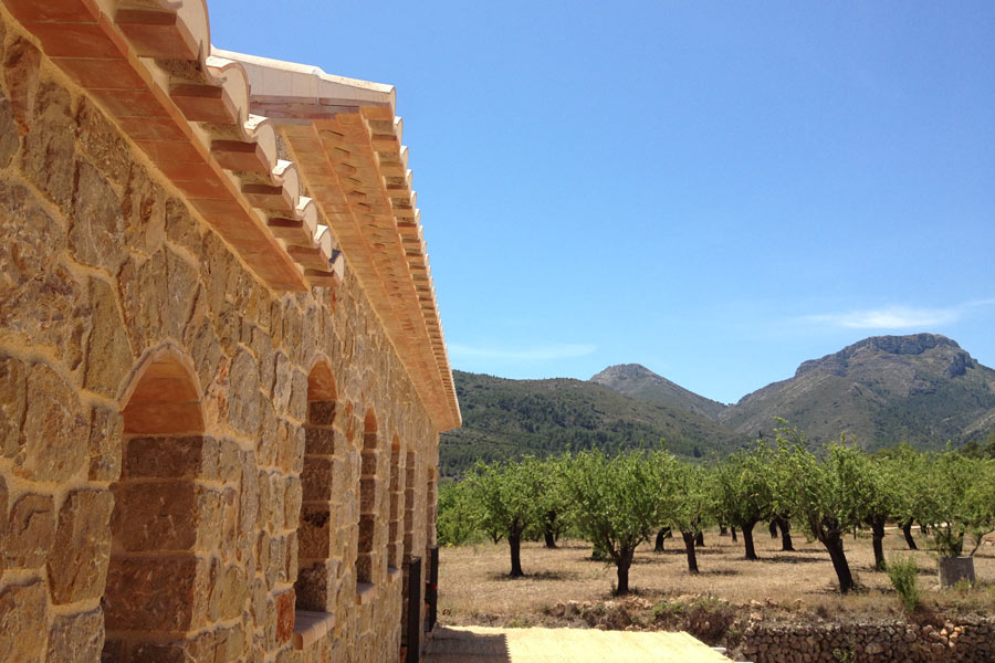 Xaló Valley orchards and mountains near Coll de Rates, popular with road cyclists